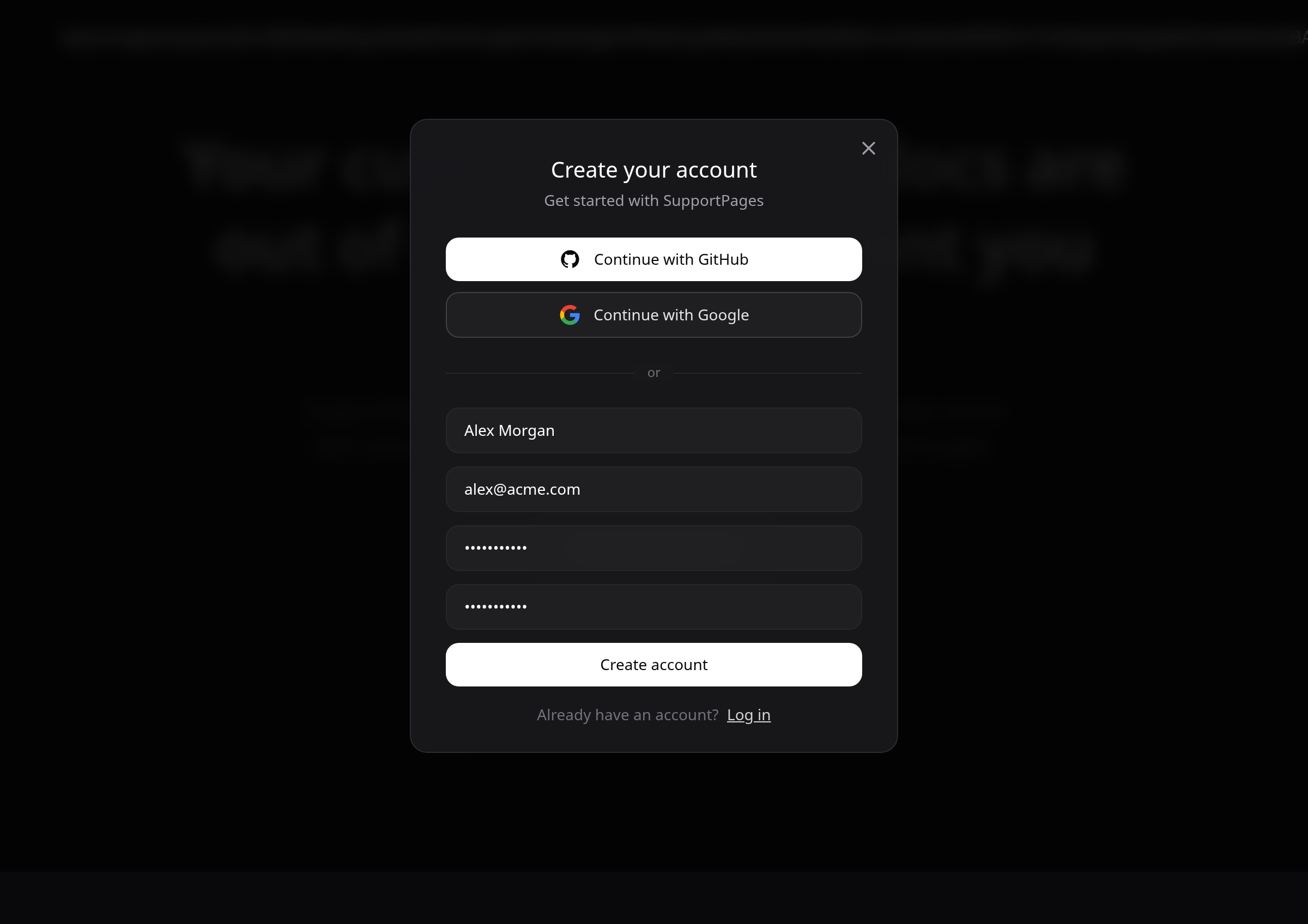 Enter your account details illustration