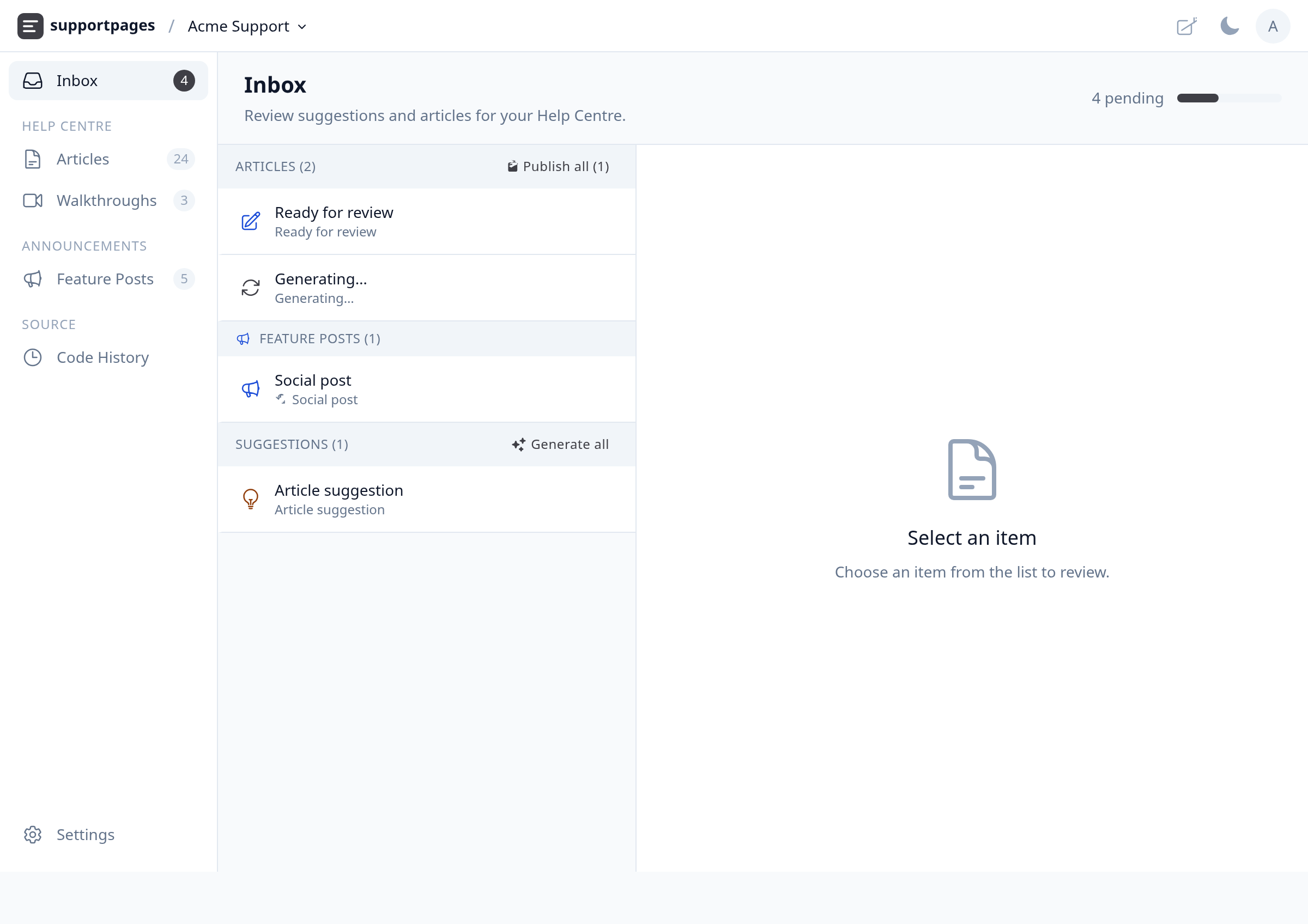 Articles — draft help-centre guides illustration