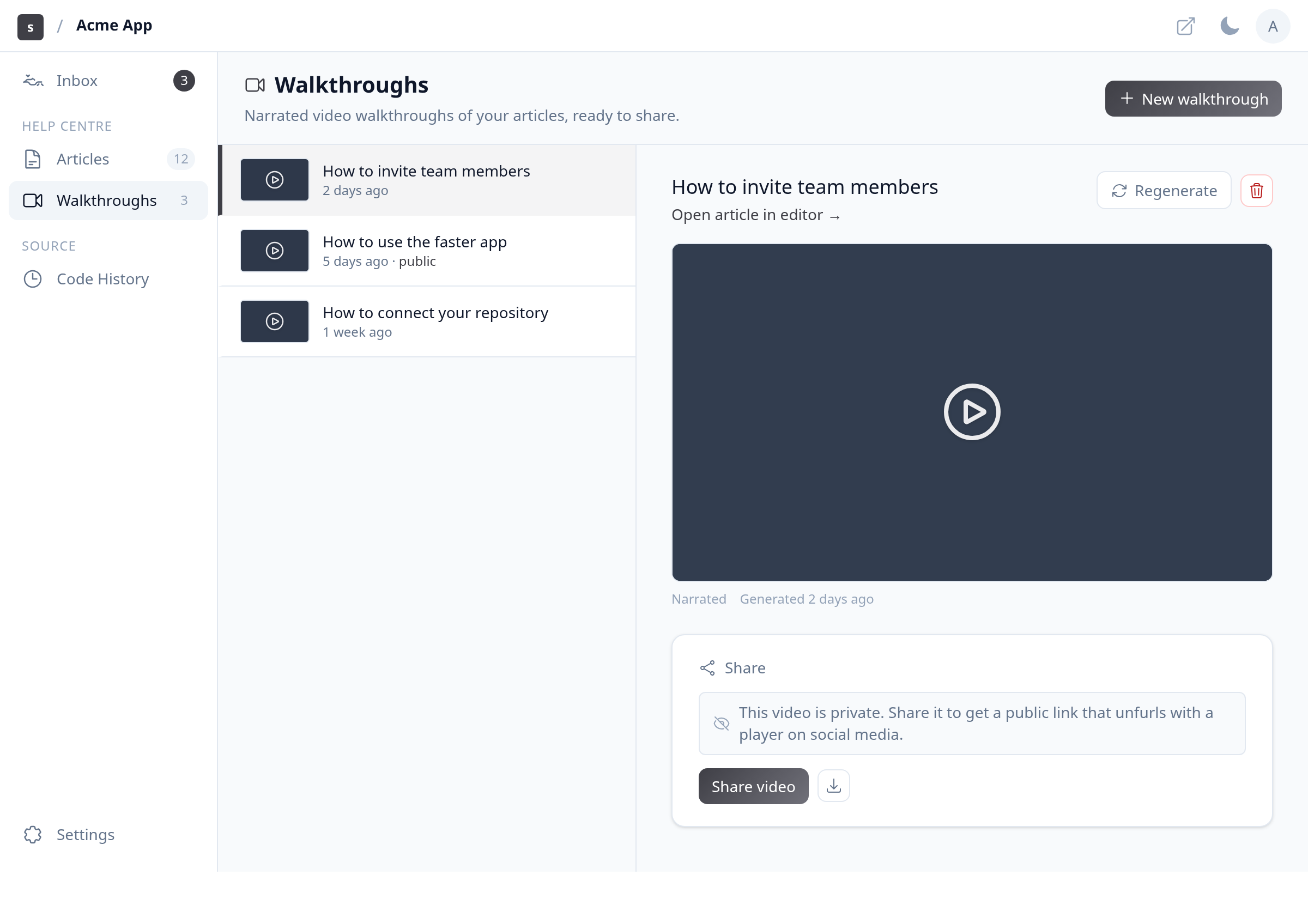 Share the video illustration