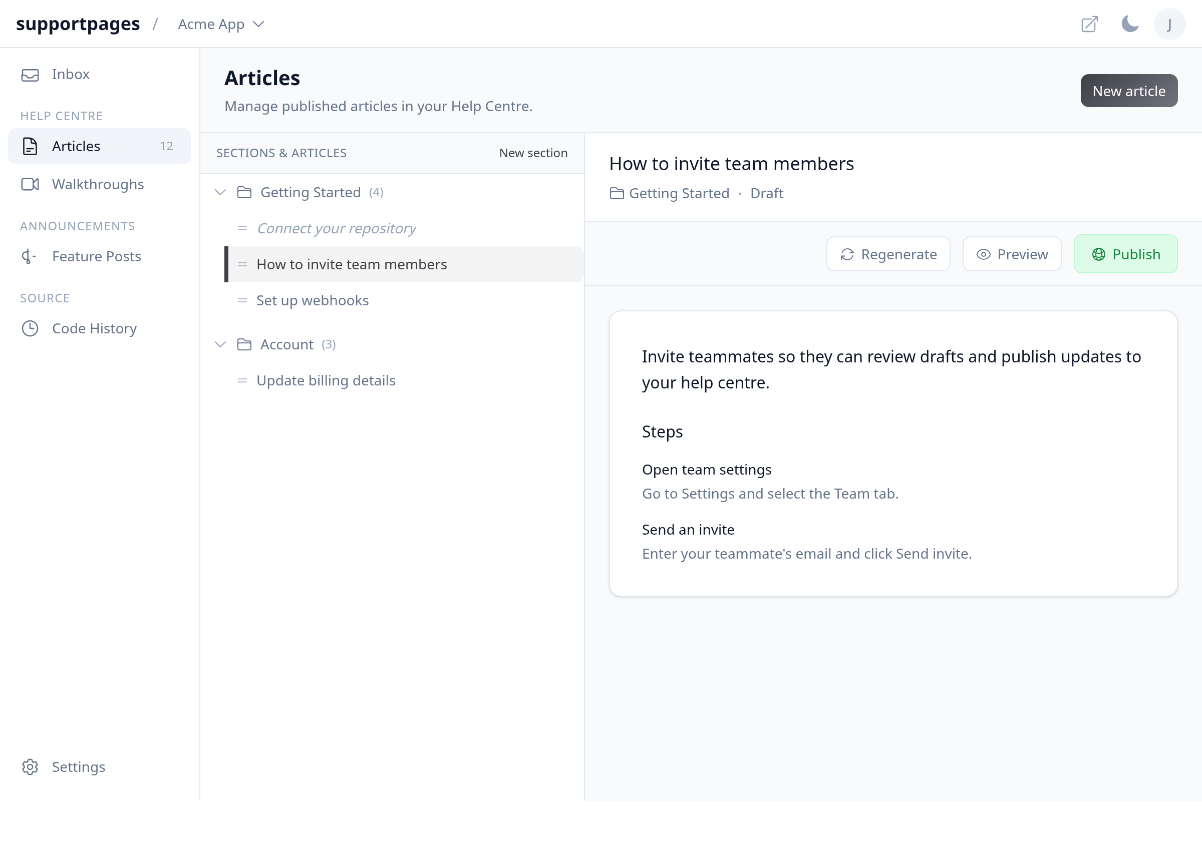 Select the article to refresh illustration