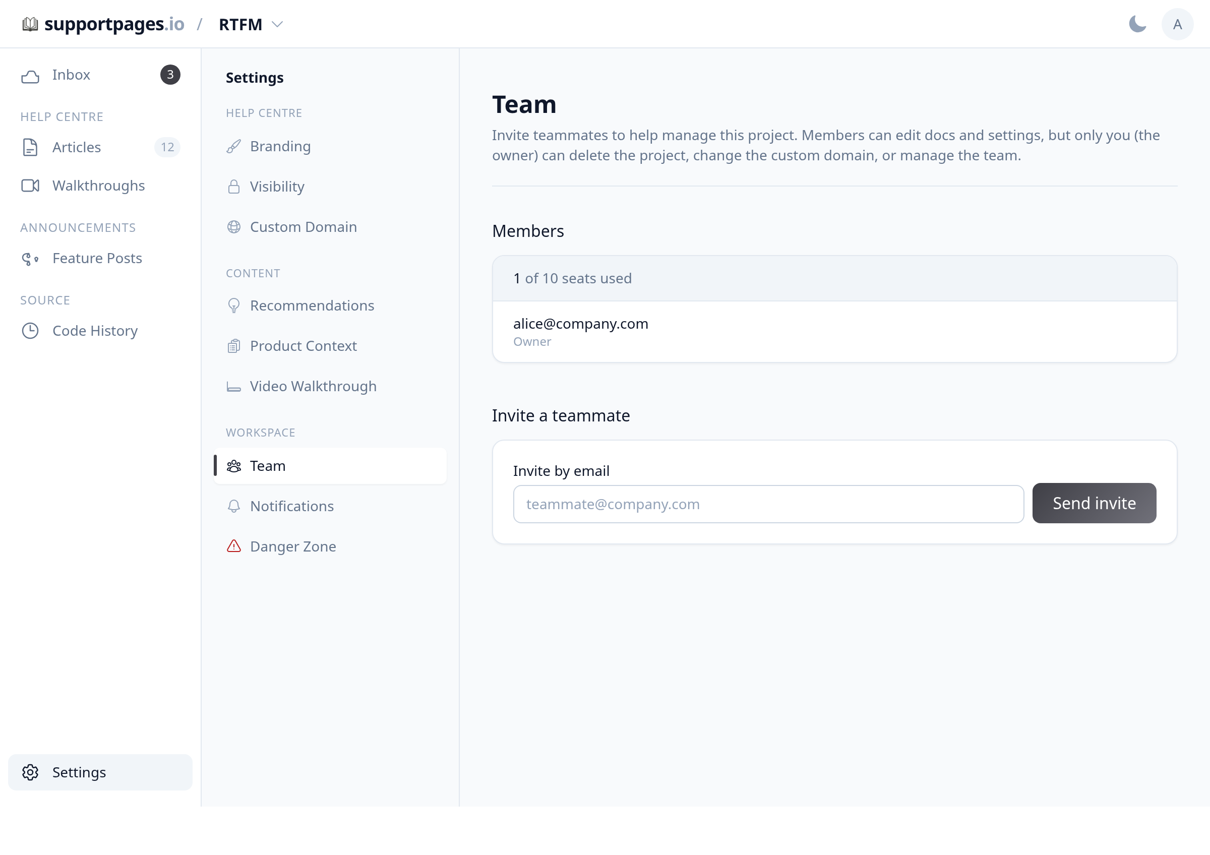 Open the Team tab illustration