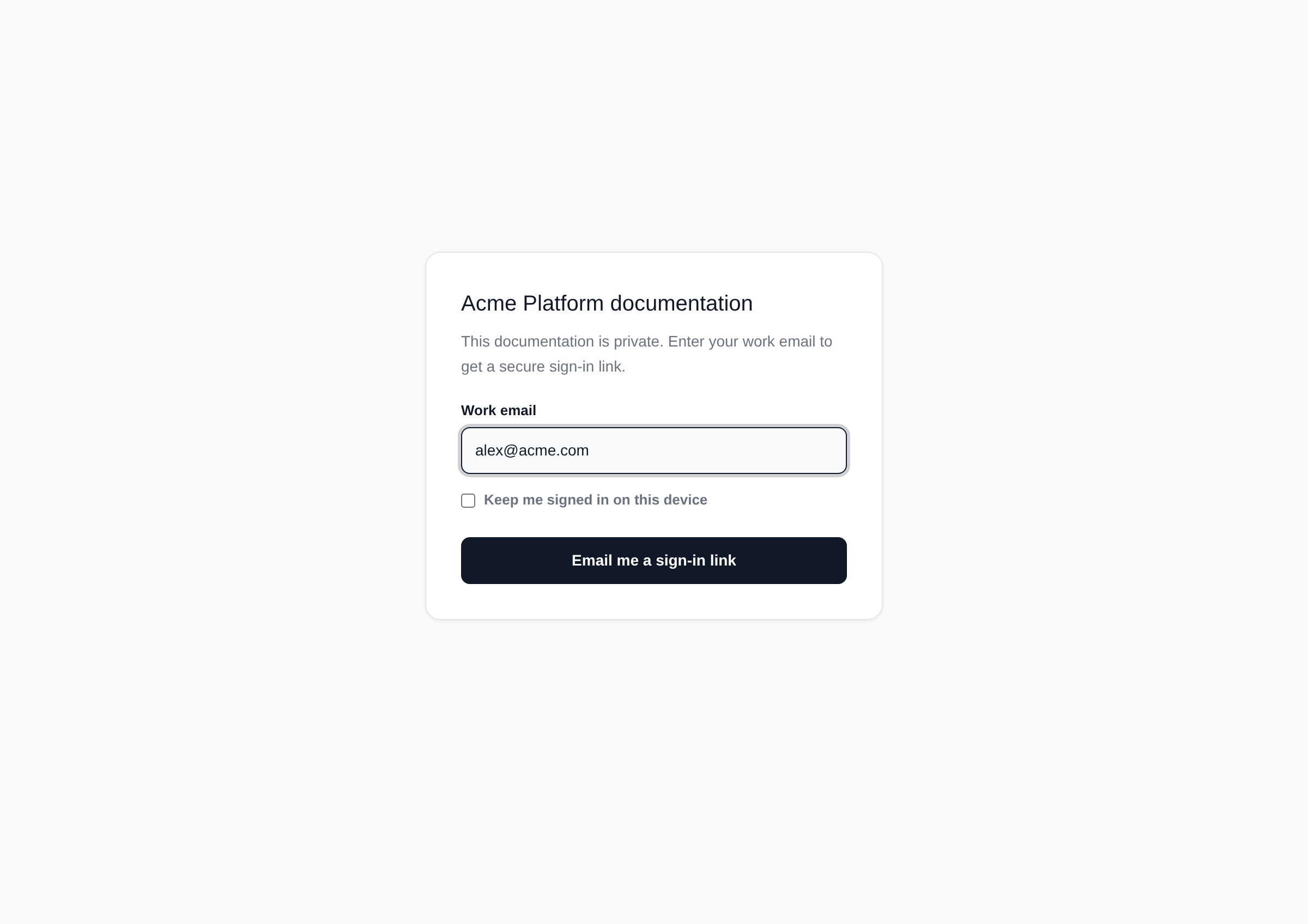 Restricted access asks for your work email illustration
