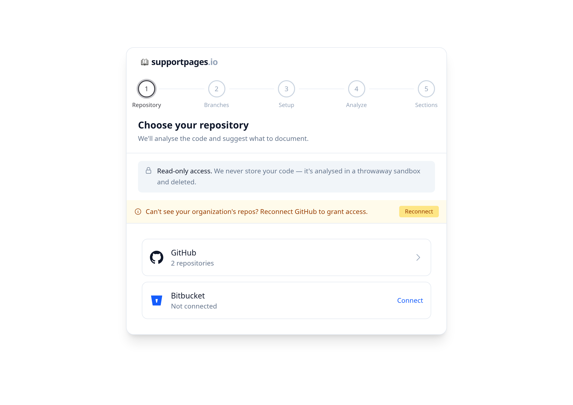 Reconnect GitHub for organization access illustration