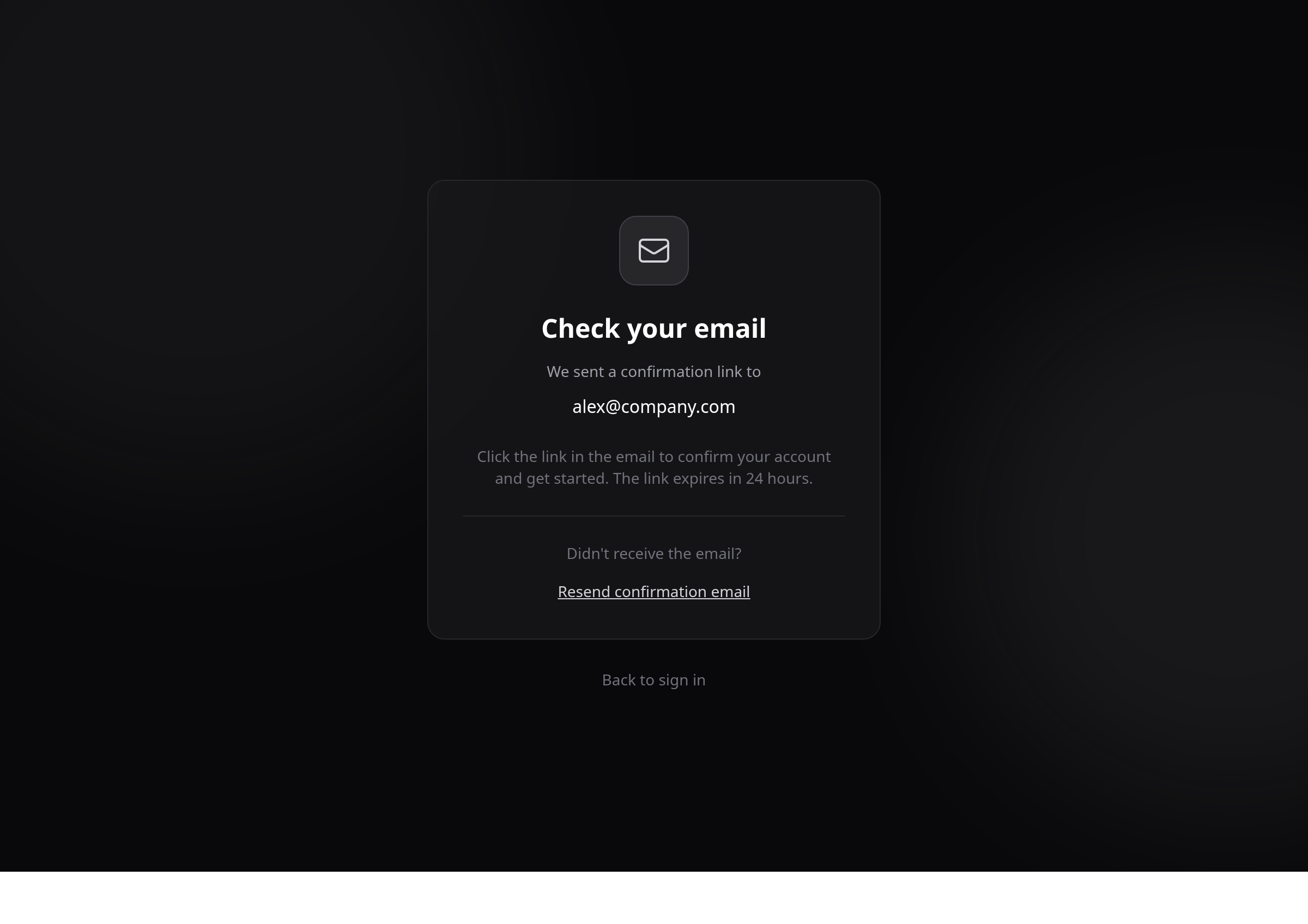 Resend the confirmation email illustration