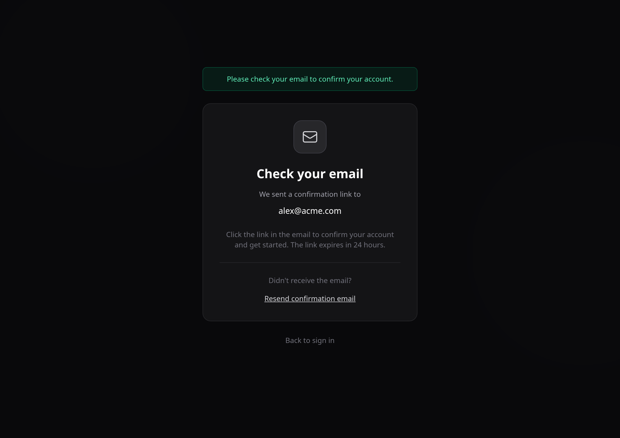 Confirm your email before signing in illustration
