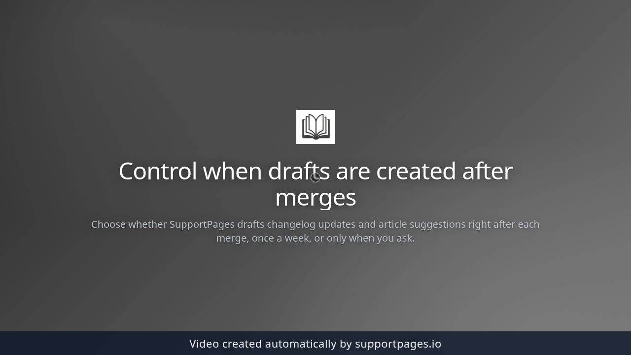 How to control when new drafts are created after merges